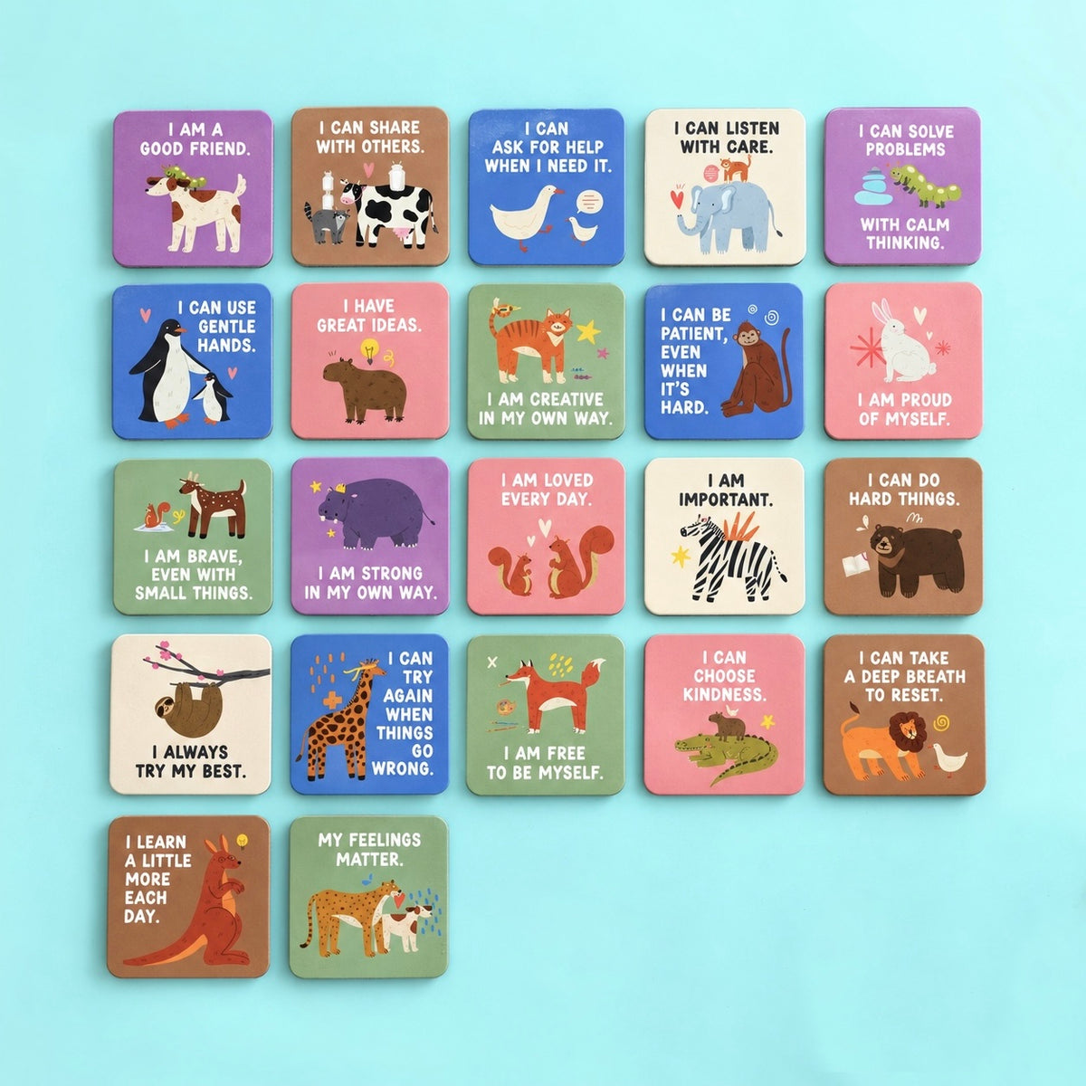 Magnetic Affirmation card for kids
