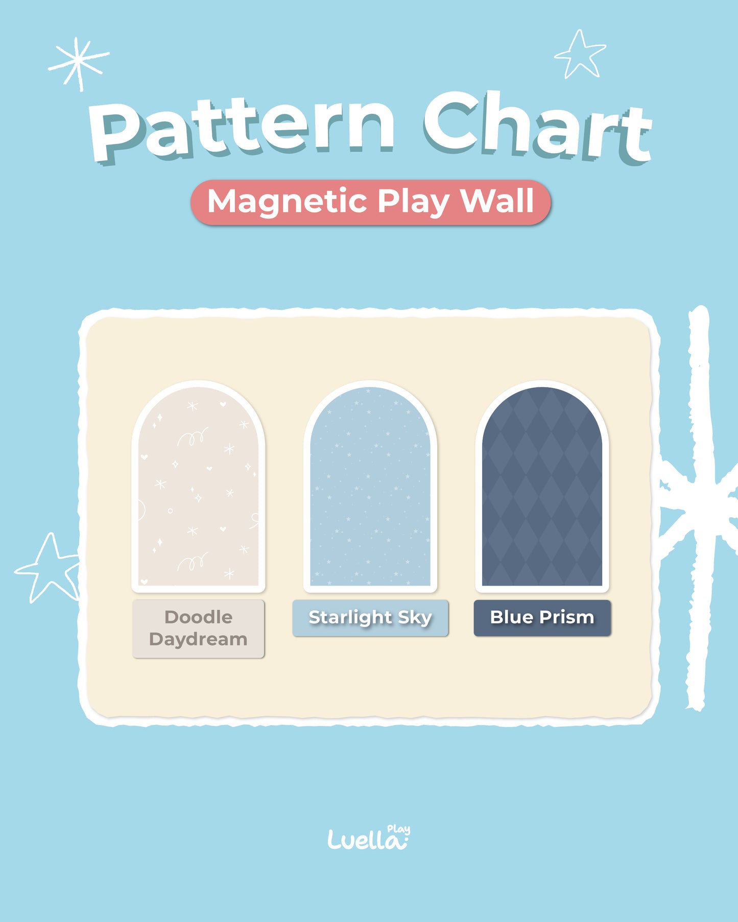 The Original magnetic play wall for playroom 39"x24" (100cmx60cm)