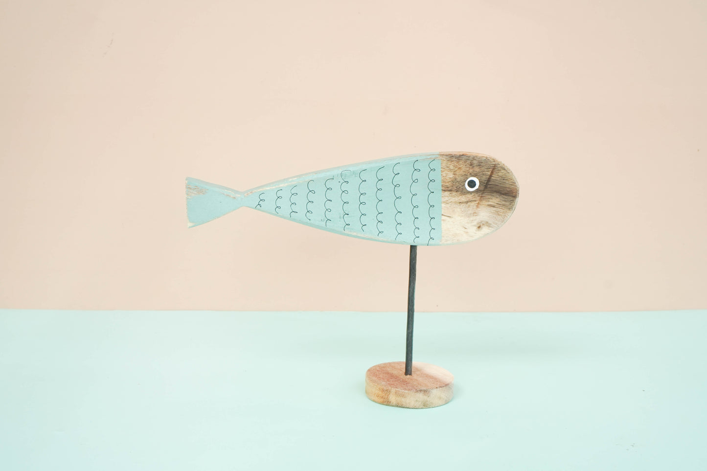 Wooden whale and fish SET OF 2 decor for a kid's woodland playroom wood theme