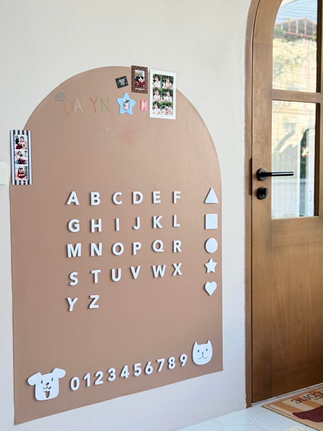 Extra Large Magnetic Play Wall, Kids Learning Board, Includes Letters, Numbers, Crayons