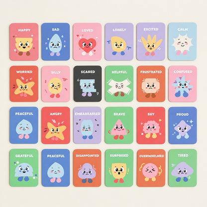 Magnetic Emotion Cards For Kids - 24 PCS
