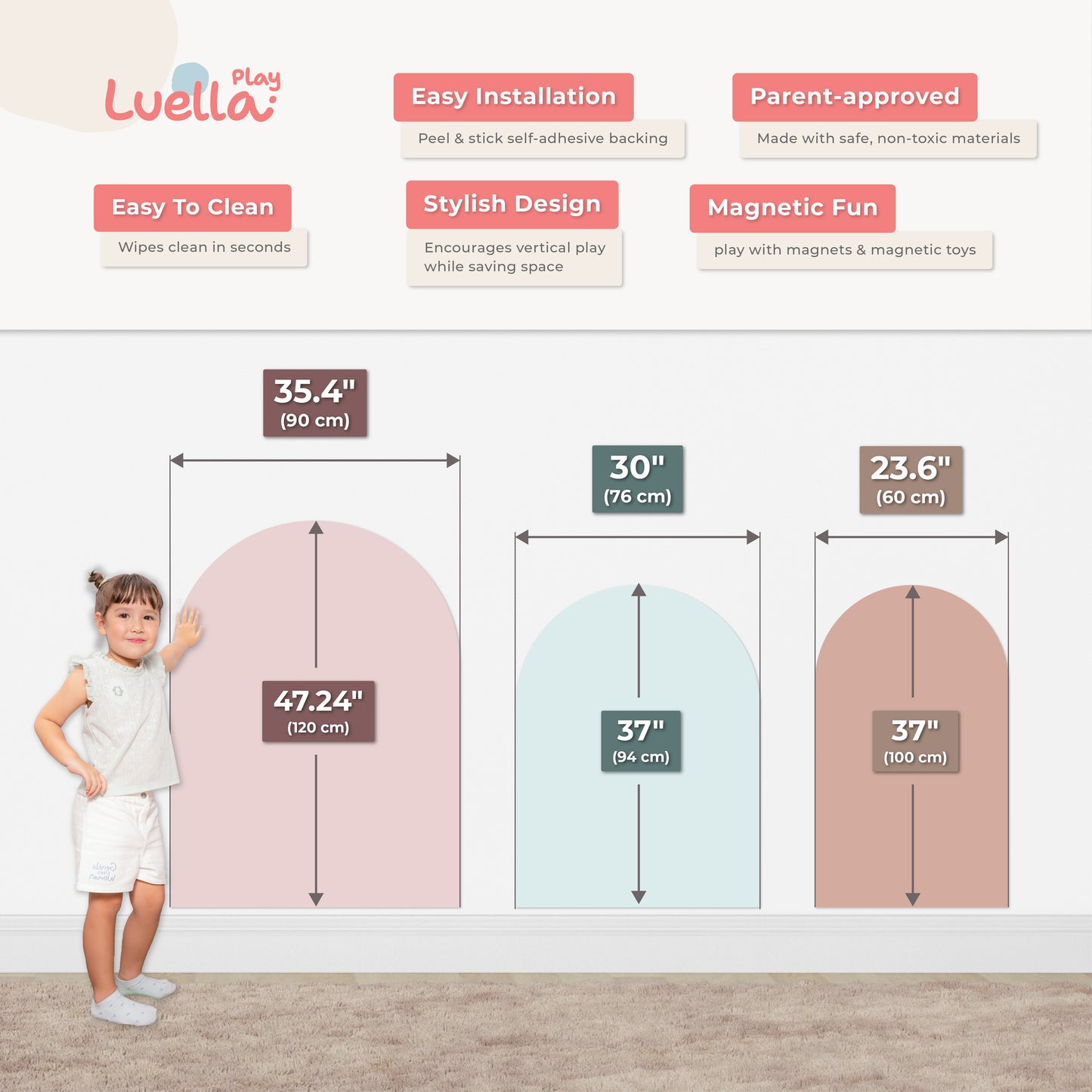 magnetic wall decal for playroom 39"x24" (100cmx60cm)