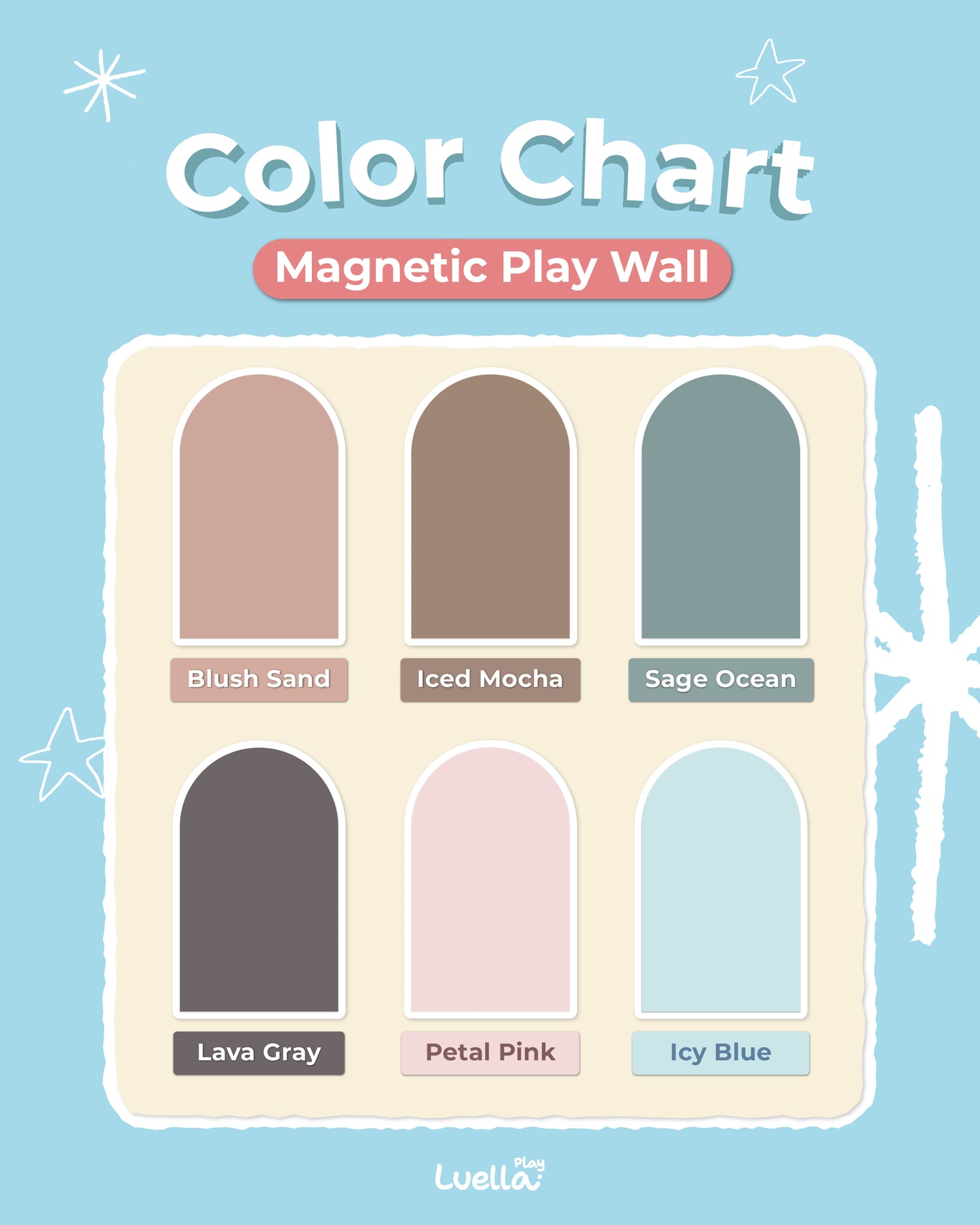 The Original magnetic play wall for playroom 39"x24" (100cmx60cm)