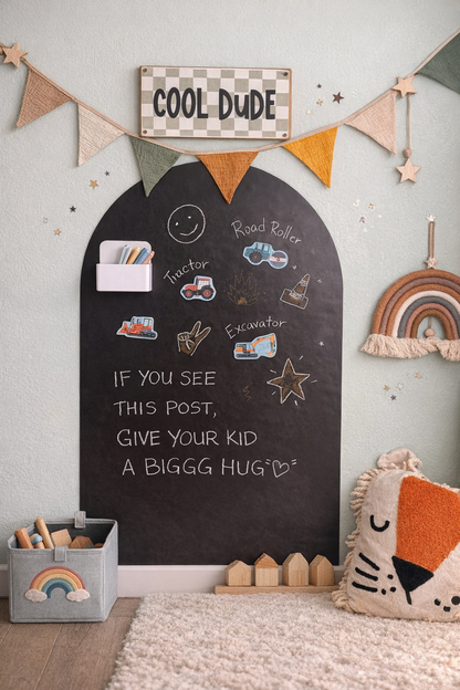 Premium set magnetic play wall for playroom 39"x24" (100cmx60cm) with 165 pcs of letters and shapes