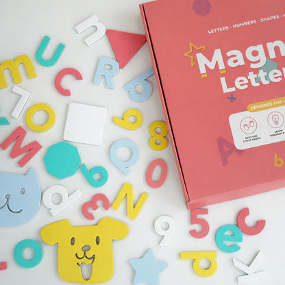Premium set magnetic play wall for playroom 39"x24" (100cmx60cm) with 165 pcs of letters and shapes