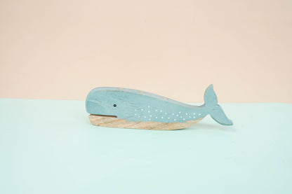 Wooden whale and fish SET OF 2 decor for a kid's woodland playroom wood theme