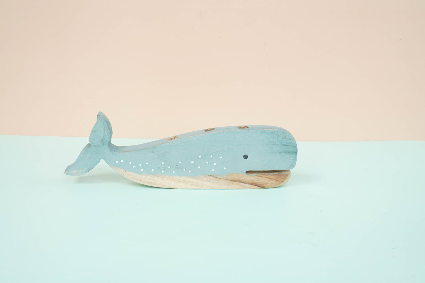 Wooden whale and fish SET OF 2 decor for a kid's woodland playroom wood theme