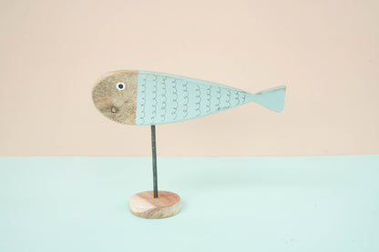 Wooden whale and fish SET OF 2 decor for a kid's woodland playroom wood theme