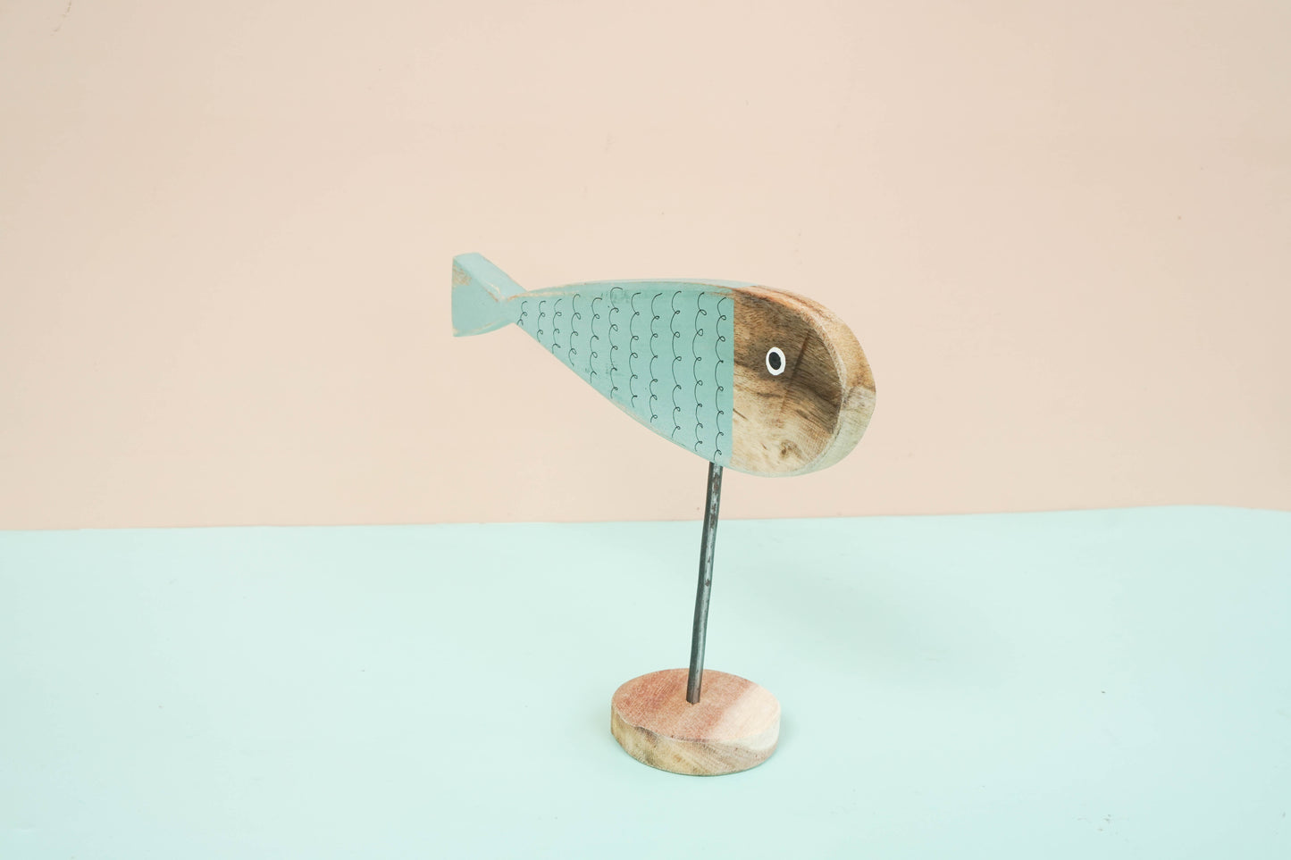 Wooden whale and fish SET OF 2 decor for a kid's woodland playroom wood theme