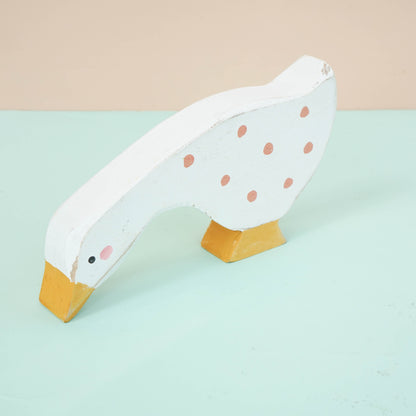Wooden animal cat snail duck decor for a kid's woodland playroom wood theme