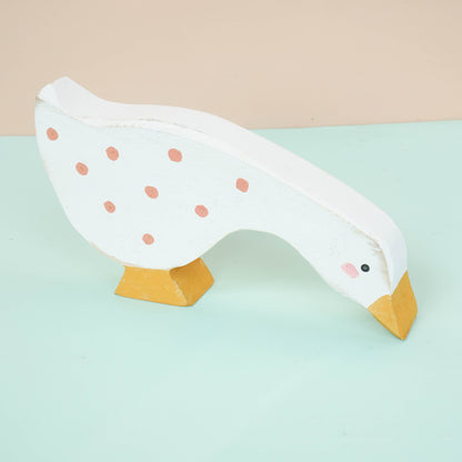 Wooden animal cat snail duck decor for a kid's woodland playroom wood theme