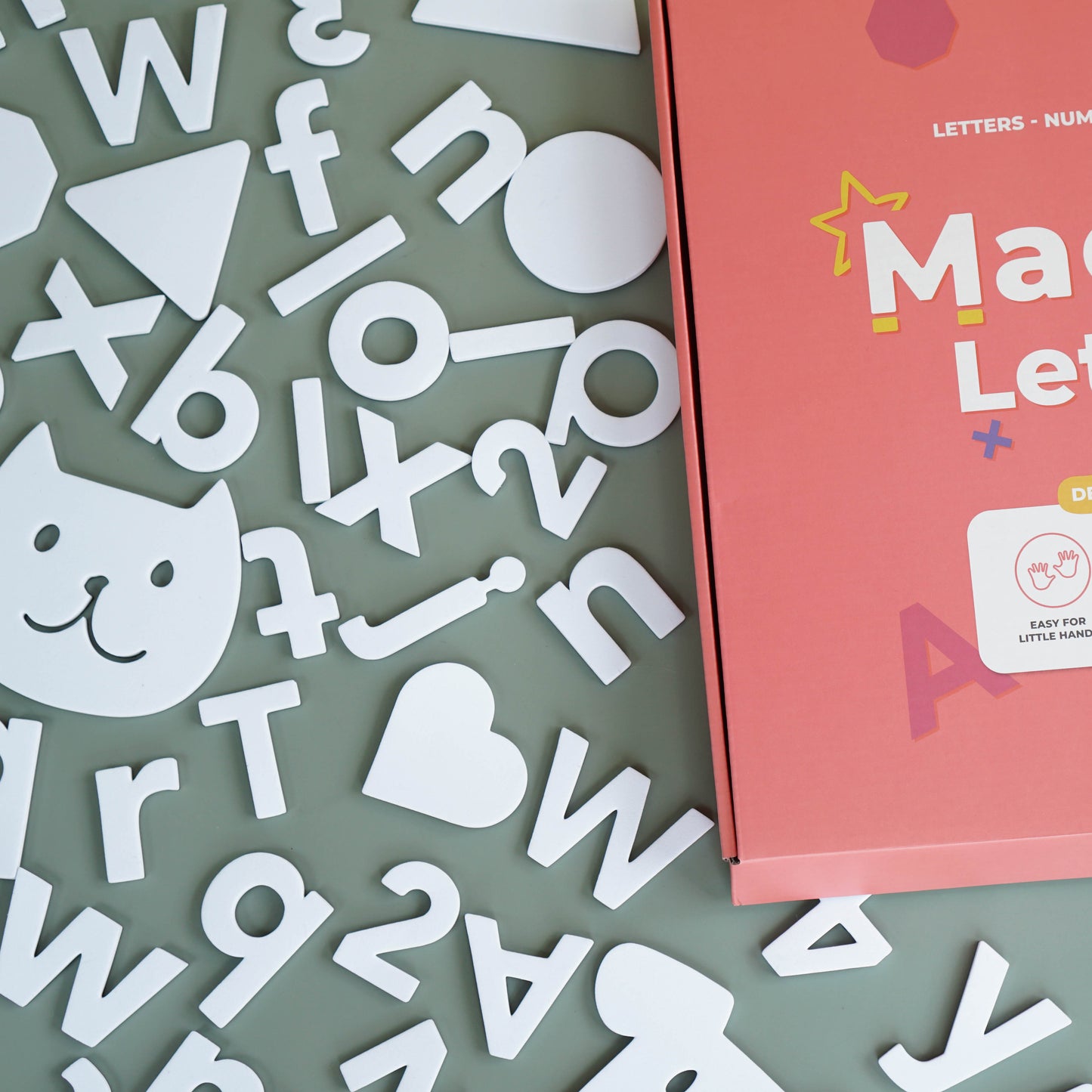 Premium set magnetic play wall for playroom 39"x24" (100cmx60cm) with 165 pcs of letters and shapes