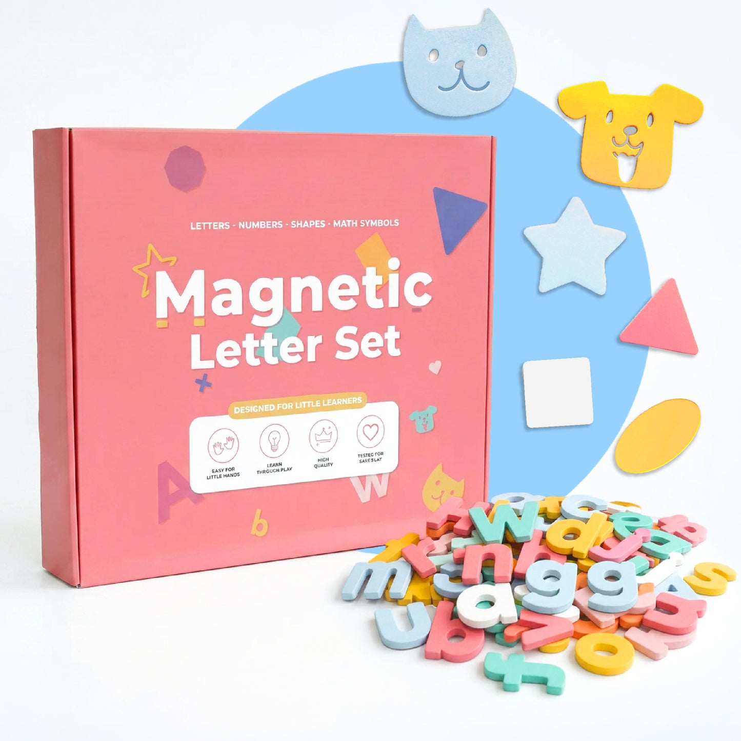 Magnetic Letters & Shapes Set – 165 Pieces